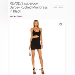 Superdown Black Cutout Mini Dress